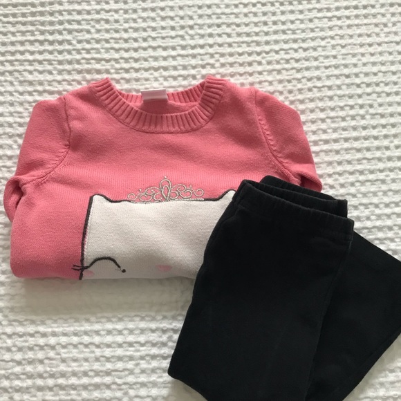Gymboree Sweater w/ Black Pants - Picture 4 of 4